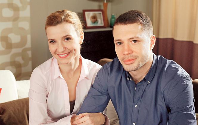 M jak miłość. Małgosia (Joanna Koroniewska), Tomek (Andrzej Młynarczyk)