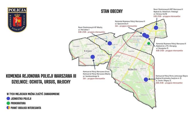 Dzielnice: Ochota, Włochy i Ursus