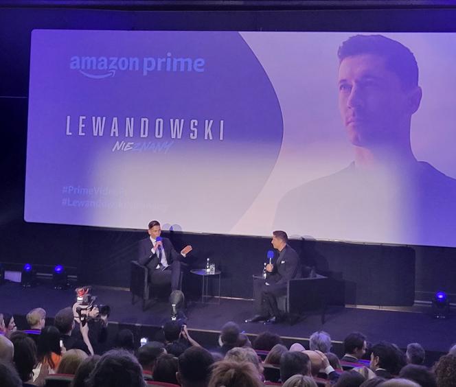 Robert Lewandowski na premierze filmu Nieznany