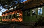 Dom w Szerokim Borze - główne wejście i elewacja frontowa ( wschodnia)