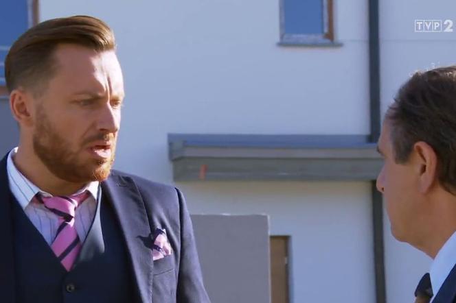 Barwy szczęścia odc. 1989. Maciej Wilk (Adam Szczyszczaj), Jerzy Marczak (Bronisław Wrocławski)