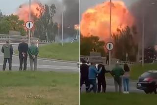 Płonące butle z gazem latały w powietrzu. Groźny pożar w Głogowie