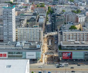 Plac Centralny w Warszawie pod koniec budowy