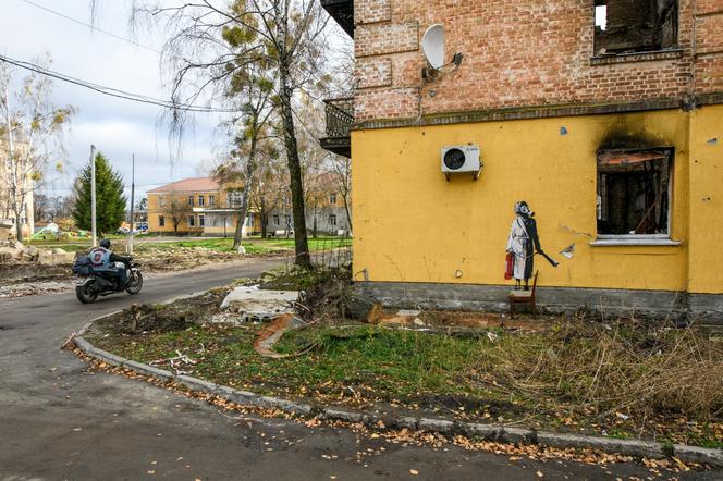 Banksy tam był. Powstała seria ulicznych graffiti w Ukrainie