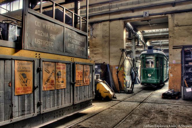 Najstarsza zajezdnia tramwajowa w Łodzi sfotografowana przez Urban Explorers Łódź
