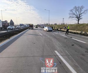 21.03.2025 - wypadek na autostradzie A4 pod Wrocławiem