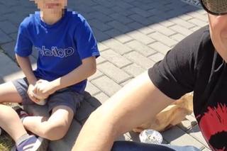 Marcin Mroczek (Piotrek w M jak miłość) z synem Kacprem