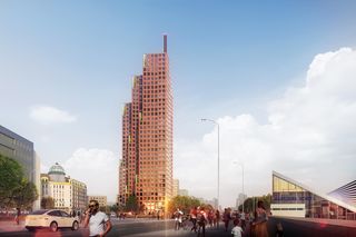 Nowy, 130-metrowy wieżowiec w Warszawie coraz bliżej. Stanie w dzielnicy, która nie słynie z drapaczy chmur 