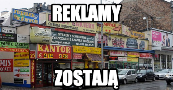 Reklamy na budynkach