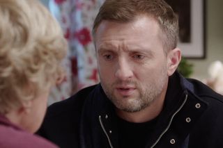 M jak miłość odc. 1861. Bartek (Arkadiusz Smoleński), Barbara (Teresa Lipowska)