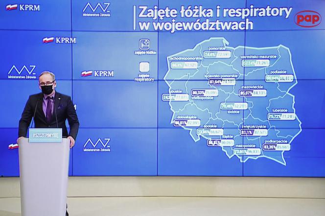  Koronawirus w Polsce. Minister zdrowia Adam Niedzielski podczas konferencji prasowej
