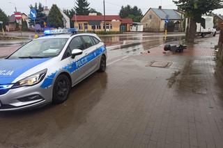 Wypadek motocyklisty w Ciechanowcu. 45-latek zabrany do szpitala