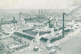 Browar Książąt Sanguszków w Tarnowie, widok między 1910 a 1939 r.