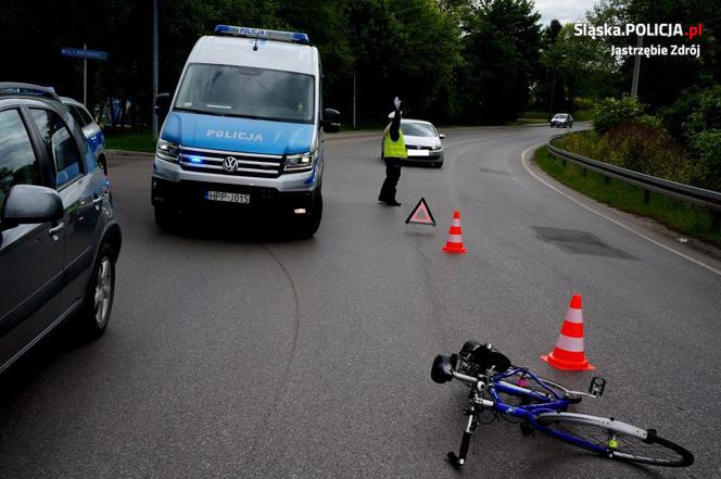 Koszmarny wypadek rowerzysty w Jastrzębiu-Zdroju [ZDJĘCIA]