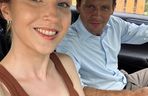 M jak miłość nowy sezon. Natalka (Dominika Suchecka), Adam Karski (Patryk Szwichtenberg) na planie