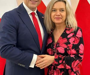 Karol Nawrocki z Małgorzatą Wassermann 