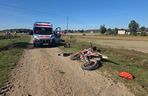 Tragedia na drodze. Wjechał w krowę motocyklem. Zwierzę nie żyje, lądował śmigłoiwec LPR