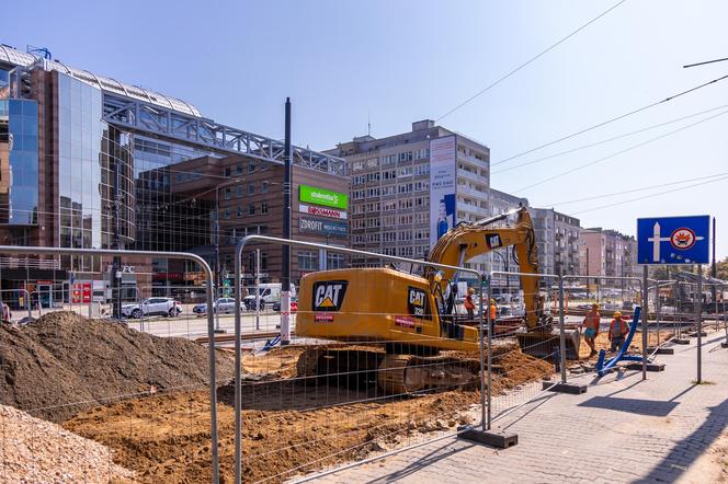 Budowa tramwaju na Rakowieckiej w Warszawie