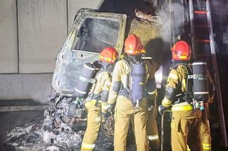 Pożar w tunelu POW w Warszawie. Płonąca ciężarówka sparaliżowała ruch na kilka godzin
