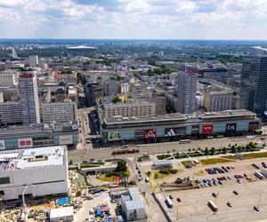 Przyszły plac Centralny i tunel pod ul. Złotą w 2023 r.