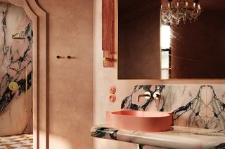 Różowa łazienka od Omnires