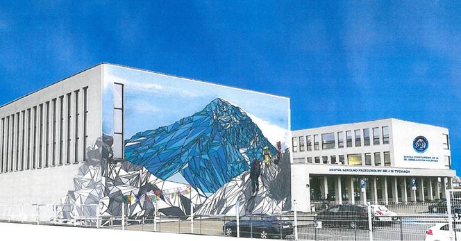 Na ścianach tyskiej szkoły powstaje mural upamiętniający polskich himalaistów