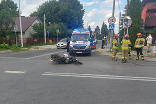 Wypadek w Starachowicach. Potrącony motocyklista zabrany przez pogotowie