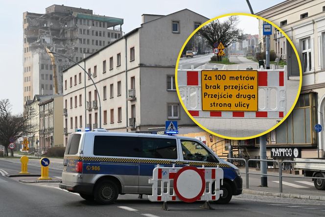 Utrudnienia związane z rozbiórką "Związkowca"