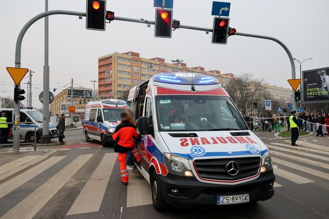 Wypadek na placu Rodła w Szczecinie