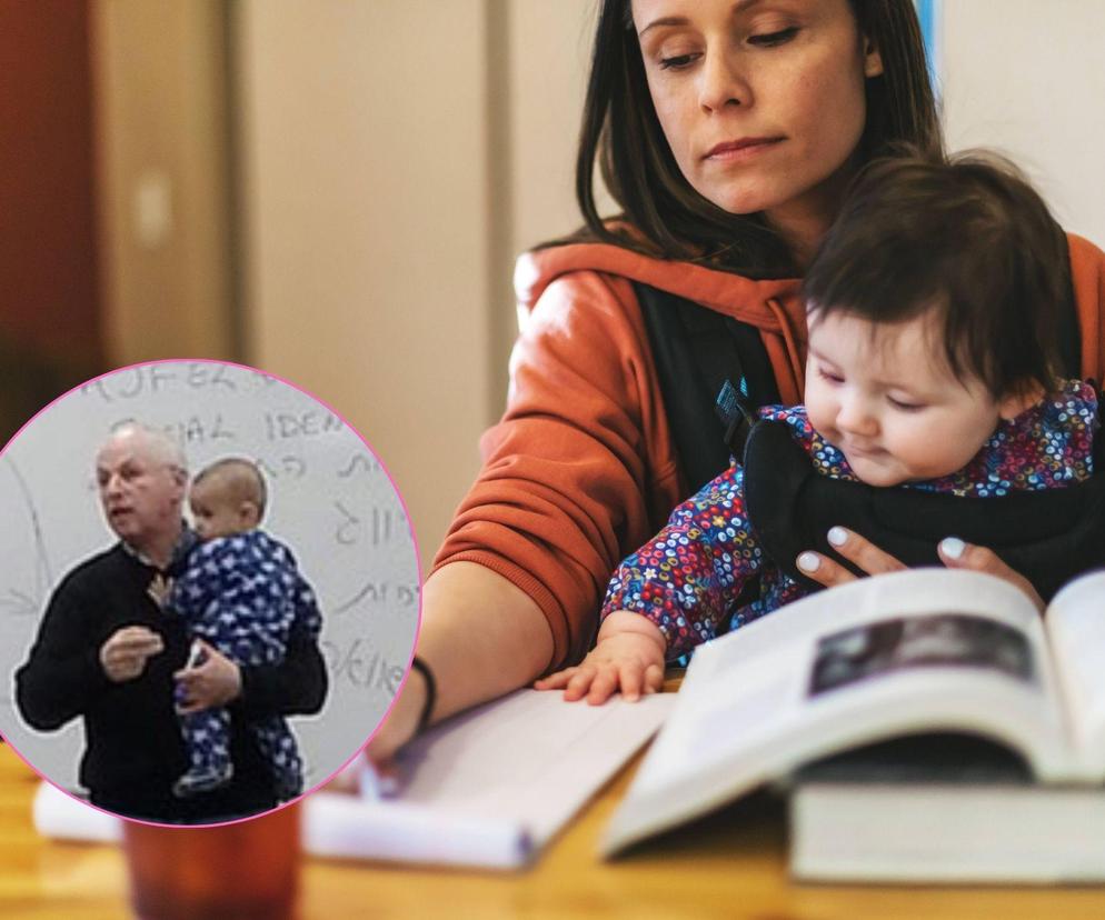 Dziecko studentki przeszkadzało w zajęciach. Reakcja wykładowcy zaskakuje