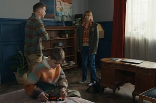 Barwy szczęścia, odcinek 3045. Celina (Orina Krajewska), Łukasz (Michał Rolnicki), Ksawery (Bartosz Gruchot)