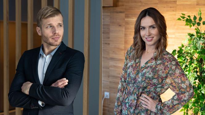 Na dobre i na złe odc. 768. Maksymilian Beger ( Tomasz Ciachorowski), Hania Sikorka (Marta Żmuda Trzebiatowska)