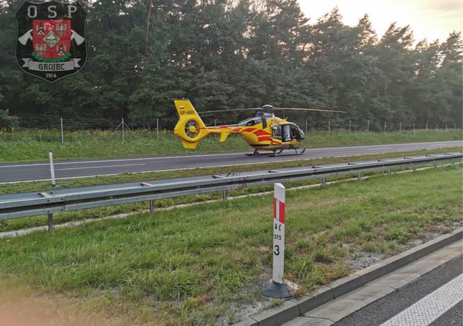 Chrzanów: Wypadek na A4! W akcji LPR, cztery osoby ranne