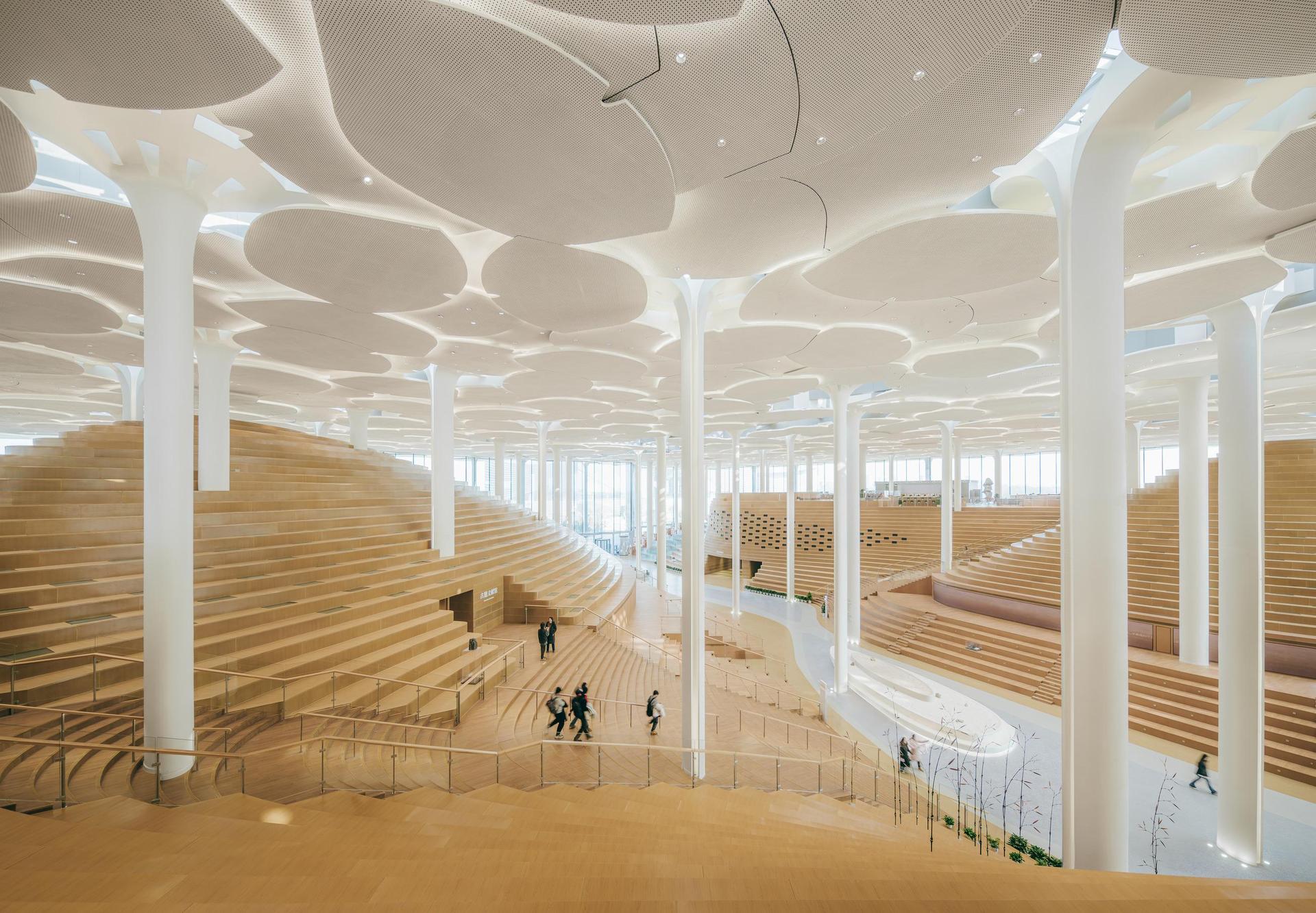Snøhetta  - wnętrza biblioteki w Pekinie