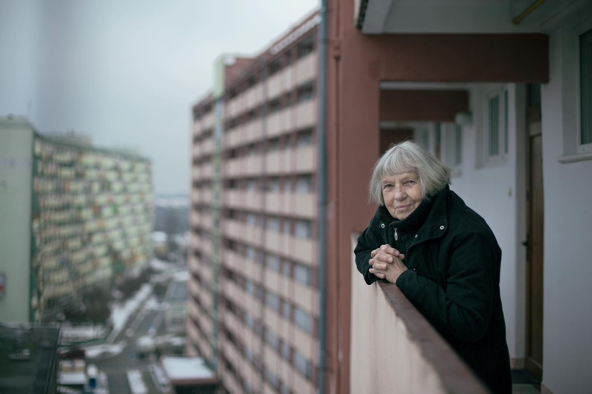 Danuta Olędzka w falowcu. Fot. Renata Dąbrowska