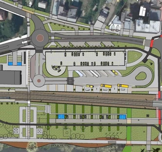 Wizualizacja parkingu w Starachowicach Dolnych