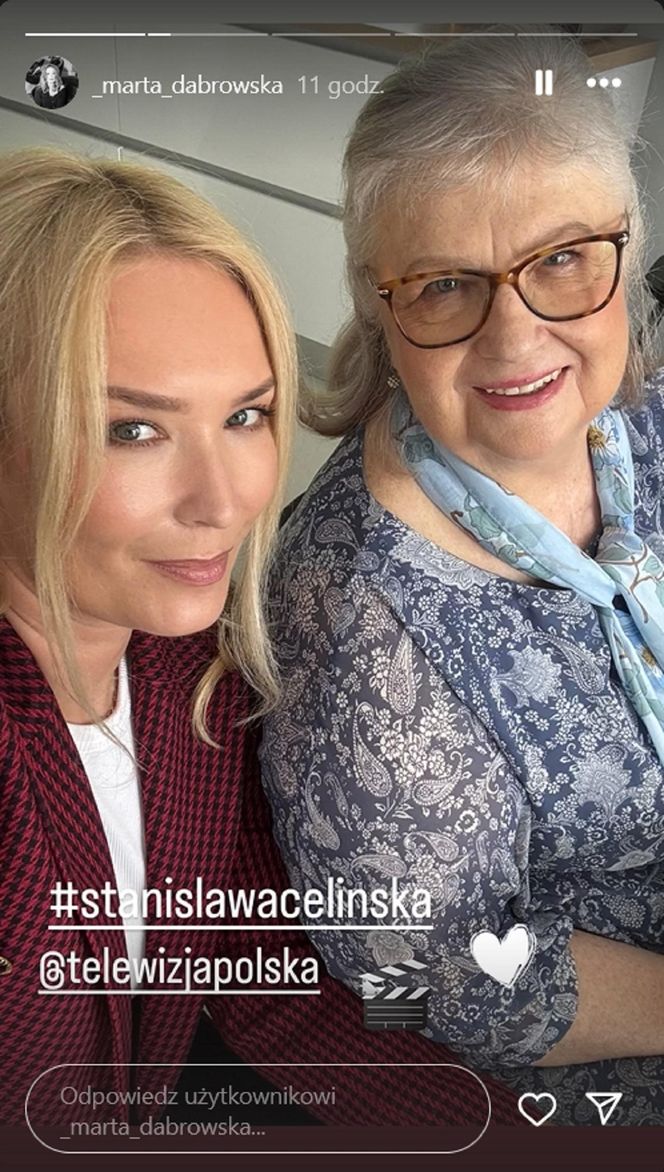 Barwy szczęścia na planie. Amelia (Stanisława Celińska), Karolina (Marta Dąbrowska)