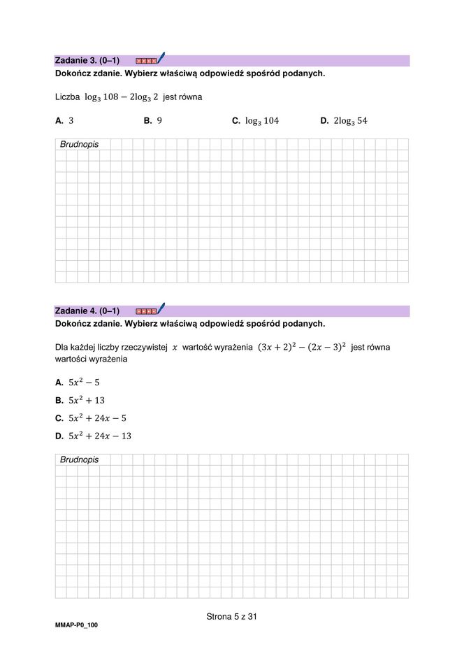 Matura 2025: matematyka 6.05.2025. Arkusze CKE i odpowiedzi. Poziom podstawowy 1 i 2 część [Formuła 2023]