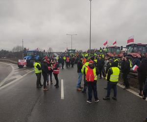 Protest rolników w Elblągu na S7