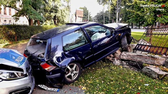 Uciekał przed policją na parafię? Groza w Gliwicach [ZDJĘCIA]