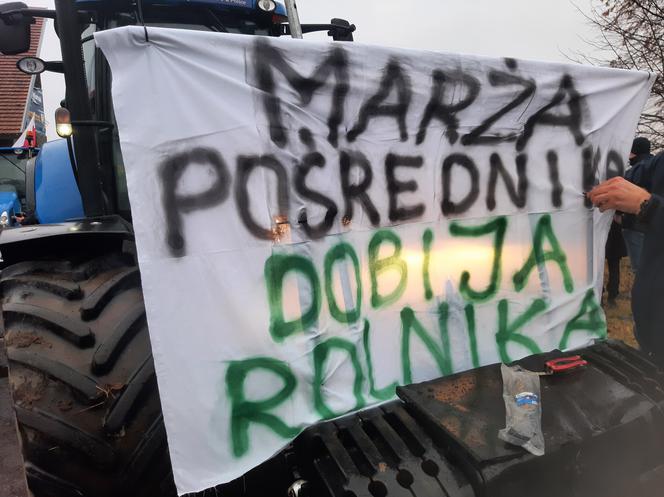 Protest rolników w Środzie Wielkopolskiej