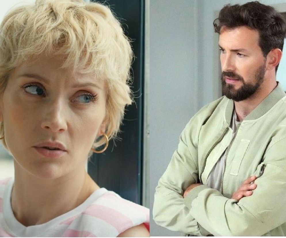 Barwy szczęścia. Renata (Anna Mrozowska), Marcin Kodur (Oskar Stoczyński)