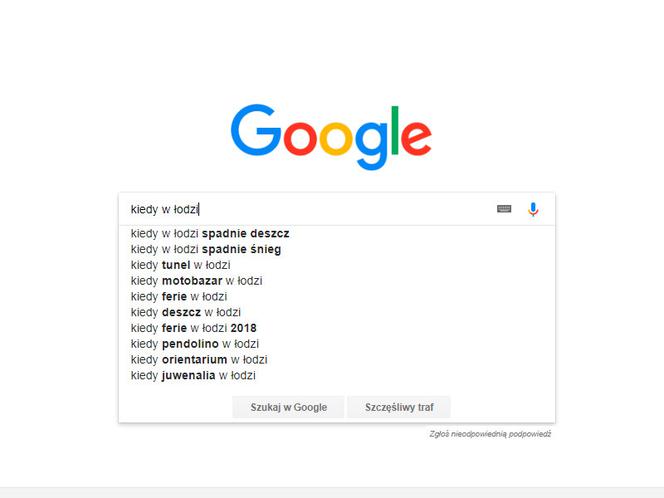 Łódź w Google. Czego szukamy najczęściej?