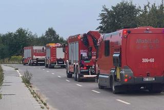 Zrzut nieznanych substancji przy ul. Berensona w Warszawie