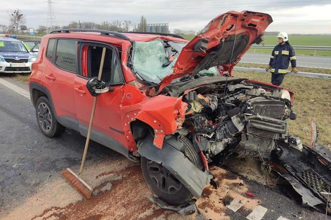 Wypadek na S5. Uderzył w niego kierowca ciężarówki, ale to poszkodowany trafi przed sąd