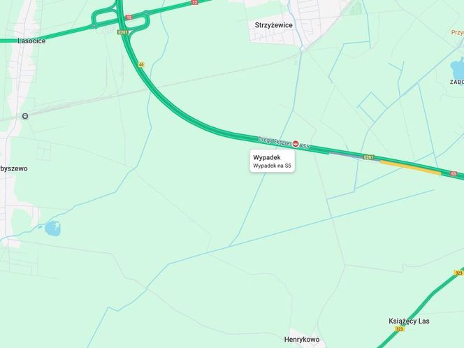 Wypadek na S5 koło Leszna. Zderzyły się bus i samochód ciężarowy