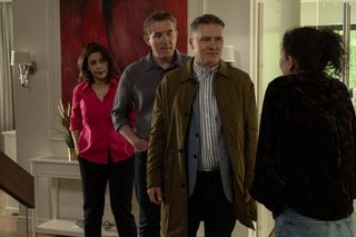 Na Wspólnej odc. 4030: Lew Nalepa (Przemysław Sadowski), Ada (Monika Obara), Weronika (Renata Dancewicz), Tomasz Adamski (Tomasz Piatkowski)