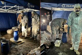 Narkotykowe laboratorium na Podlasiu. Policja zabezpieczyła ponad 200 kg nielegalnej substancji