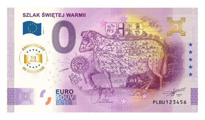 Nowy banknot ma promować Warmię. Jego nominał to… 0 euro