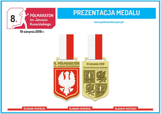 Śladami mistrza! 8. półmaraton im. Janusza Kusocńskiego - medal